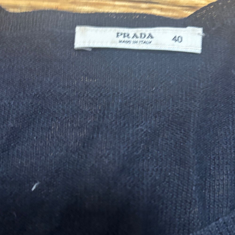 Prada Black Cardigan with Floral Accents - Picture 3 of 4